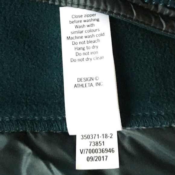 Athleta Quilted Hooded Jacket Abyss Green Rock Springs - Women's Size XS/P - Picture 9 of 9